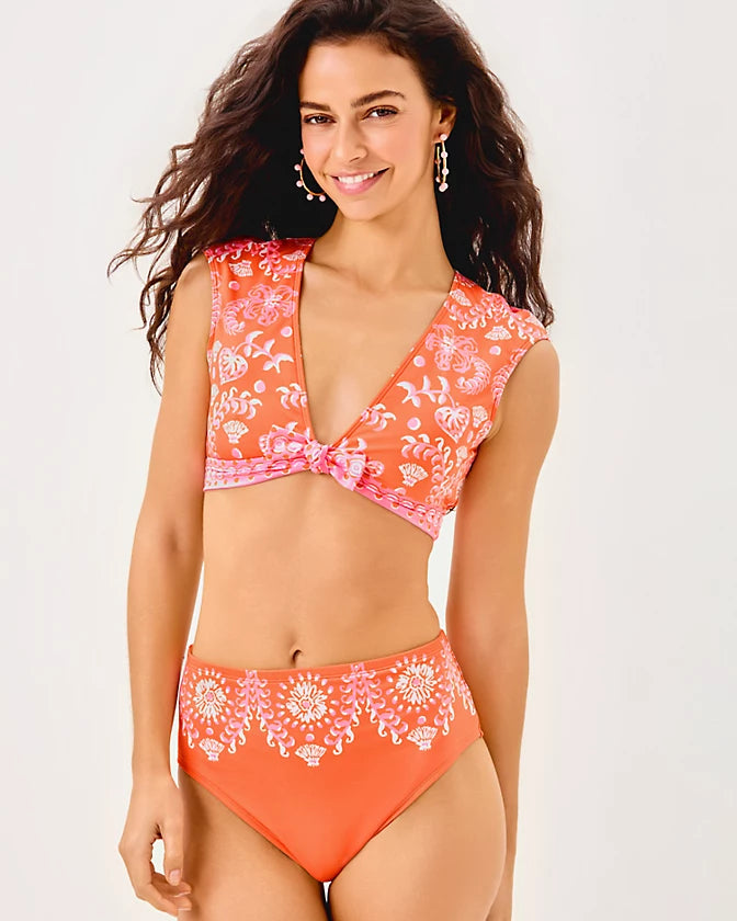 MEECHI CAP SLEEVE SWIM TOP