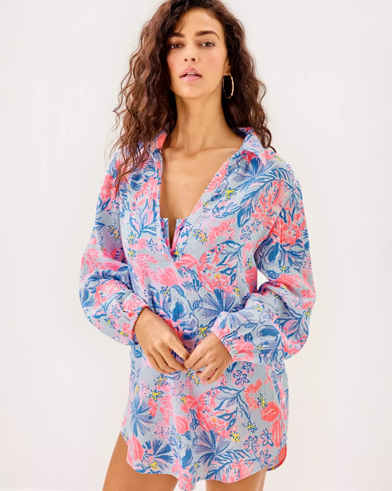 KIQUE LONG SLEEVE COVERUP