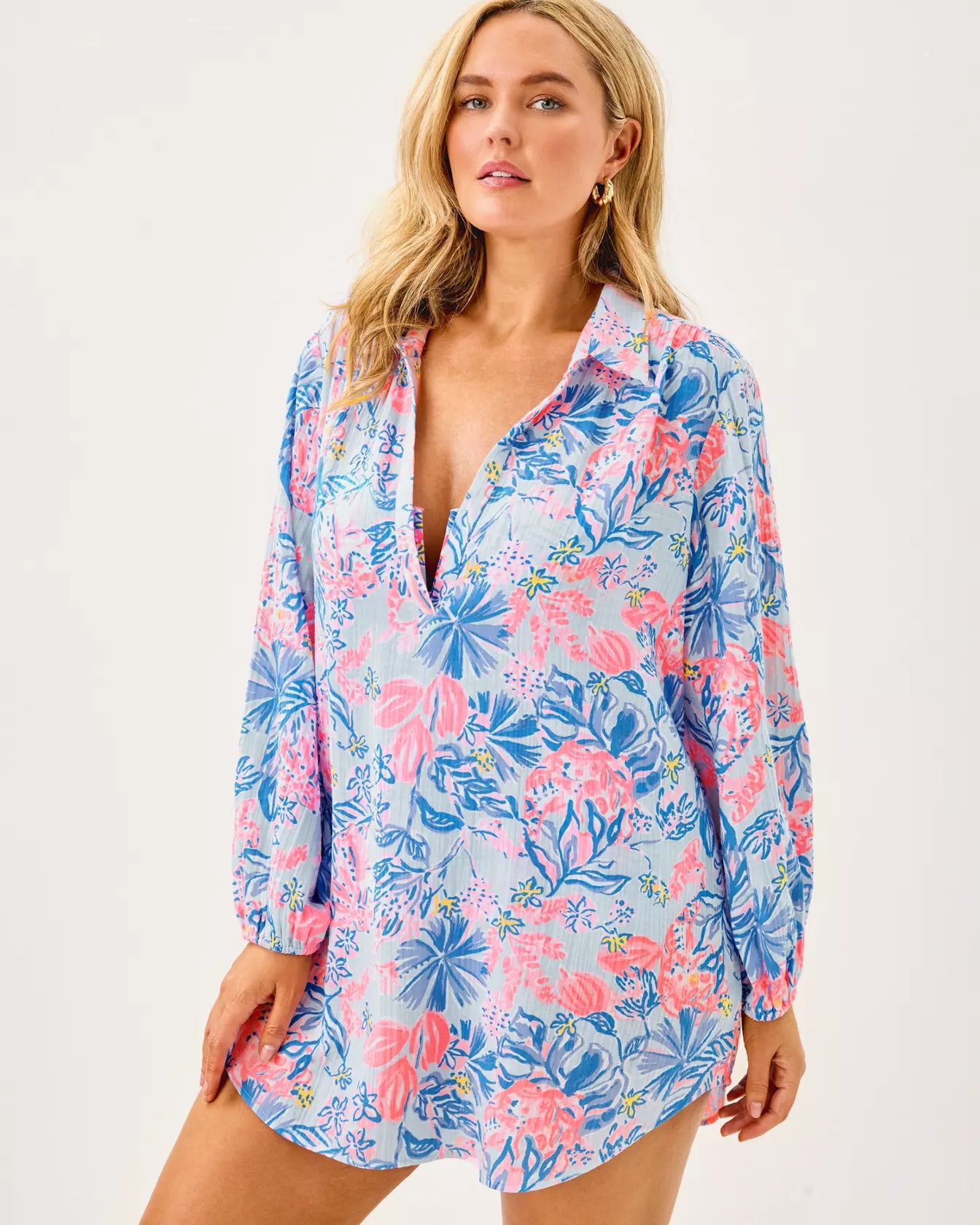 KIQUE LONG SLEEVE COVERUP