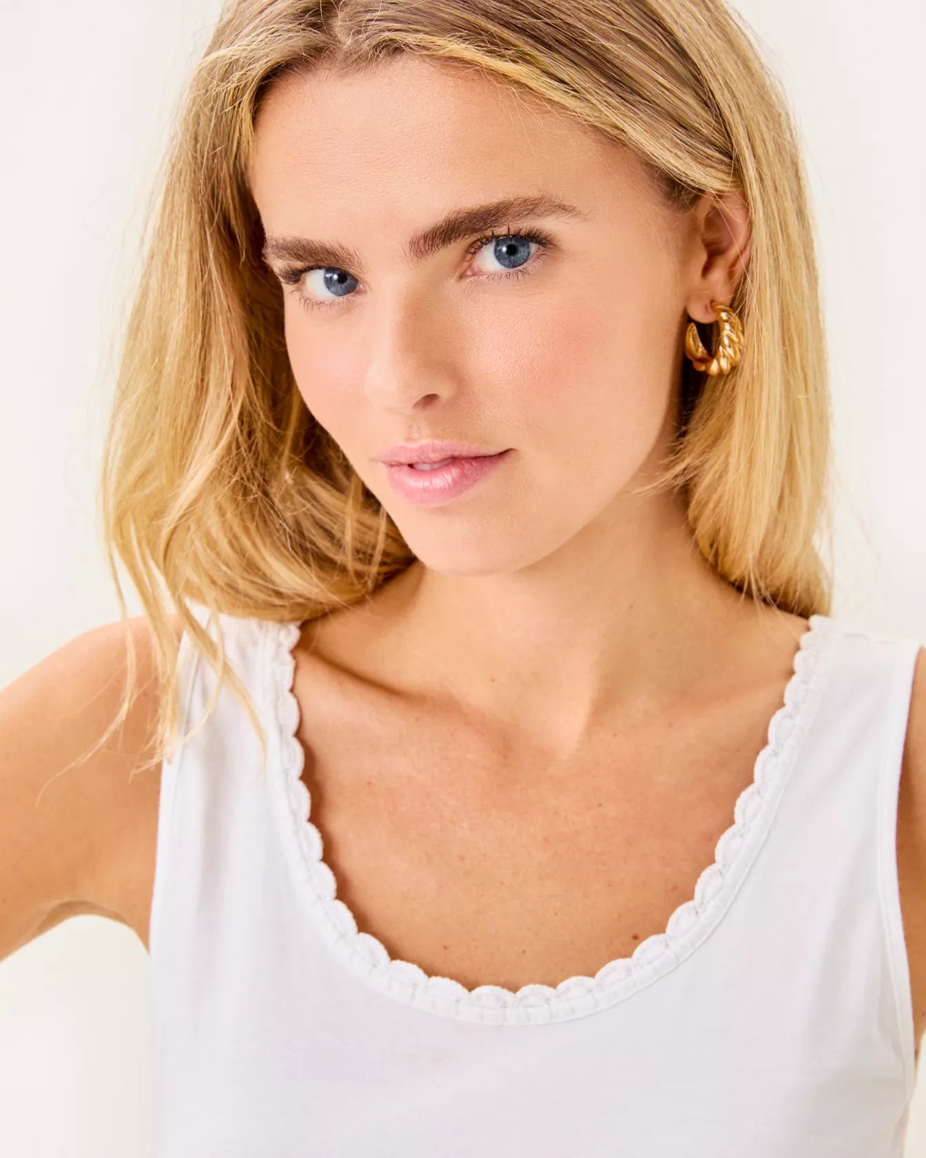 GABBIE CROCHET TRIMMED KNIT TOP