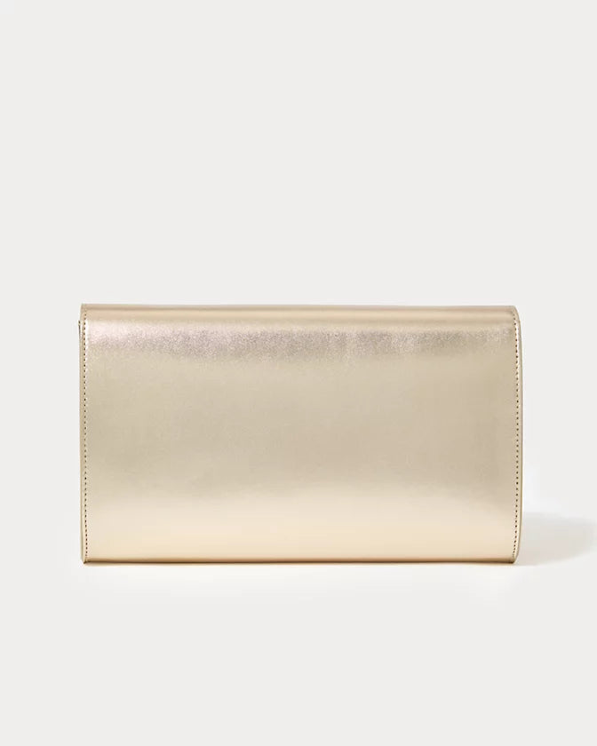 BRIT LEATHER LOGO CLUTCH
