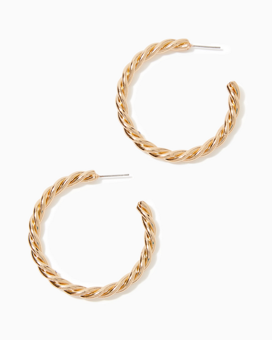 TROPICAL TWIST HOOP EARRING