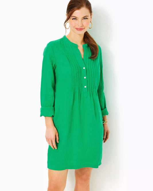 RHODA LONG SLEEVE LINEN DRESS