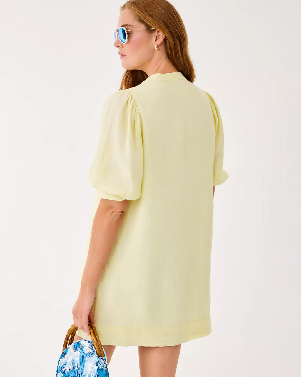 DRESS MIALEIGH ELBOW SLEEVE LINEN
