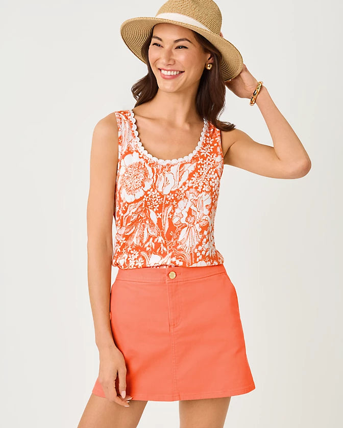 GABBIE CROCHET TRIMMED KNIT TOP