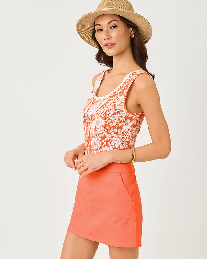 GABBIE CROCHET TRIMMED KNIT TOP