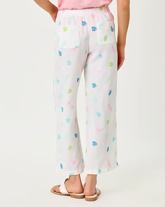 BRAWLEY LINEN CROP PANT