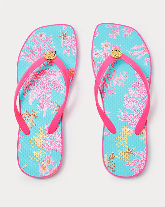 SANDSATIONAL SQUARE TOE FLIP FLOP