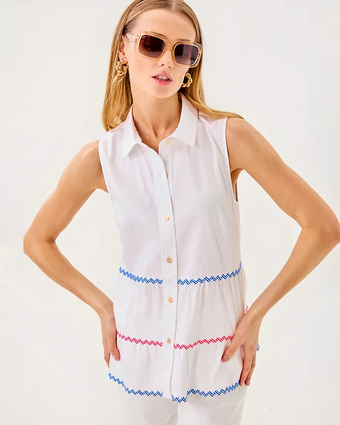 BREAH SLEEVELESS BUTTON DOWN