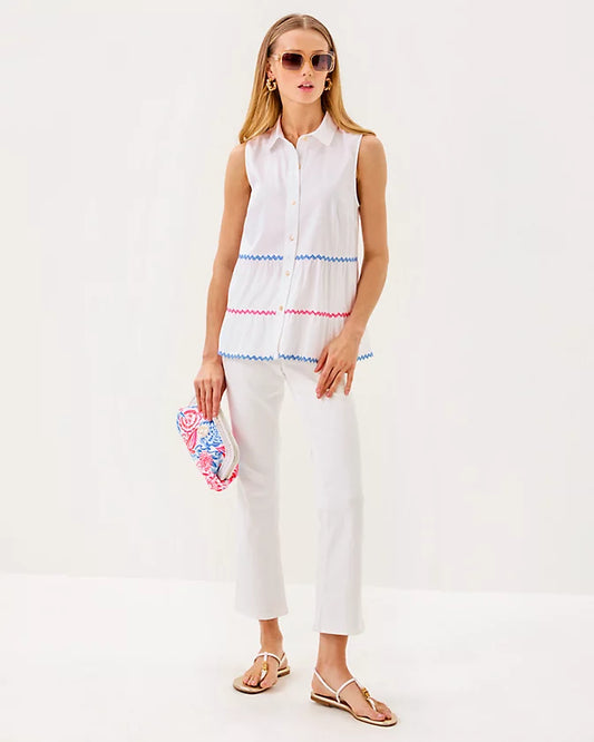 BREAH SLEEVELESS BUTTON DOWN