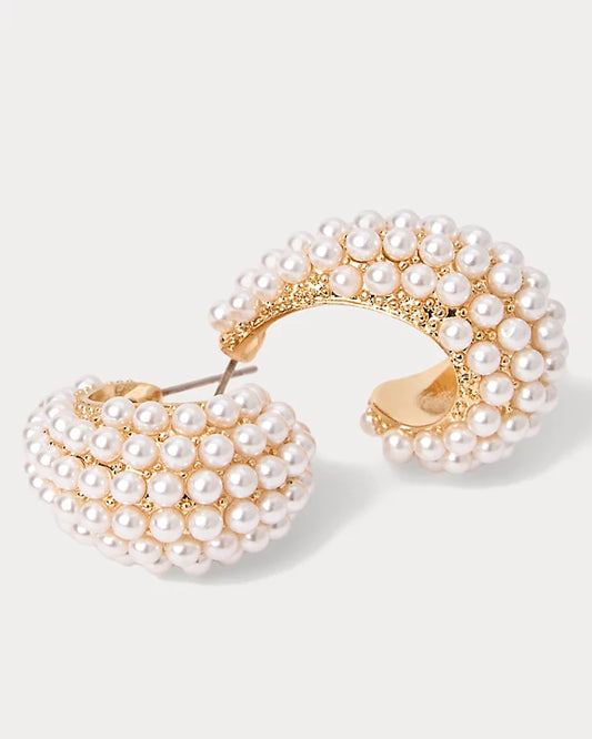 LILLY OF THE VALLEY HOOP EARRINGS