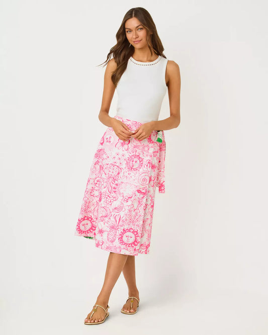 CONSTANCE REVERSIBLE MIDI SKIRT