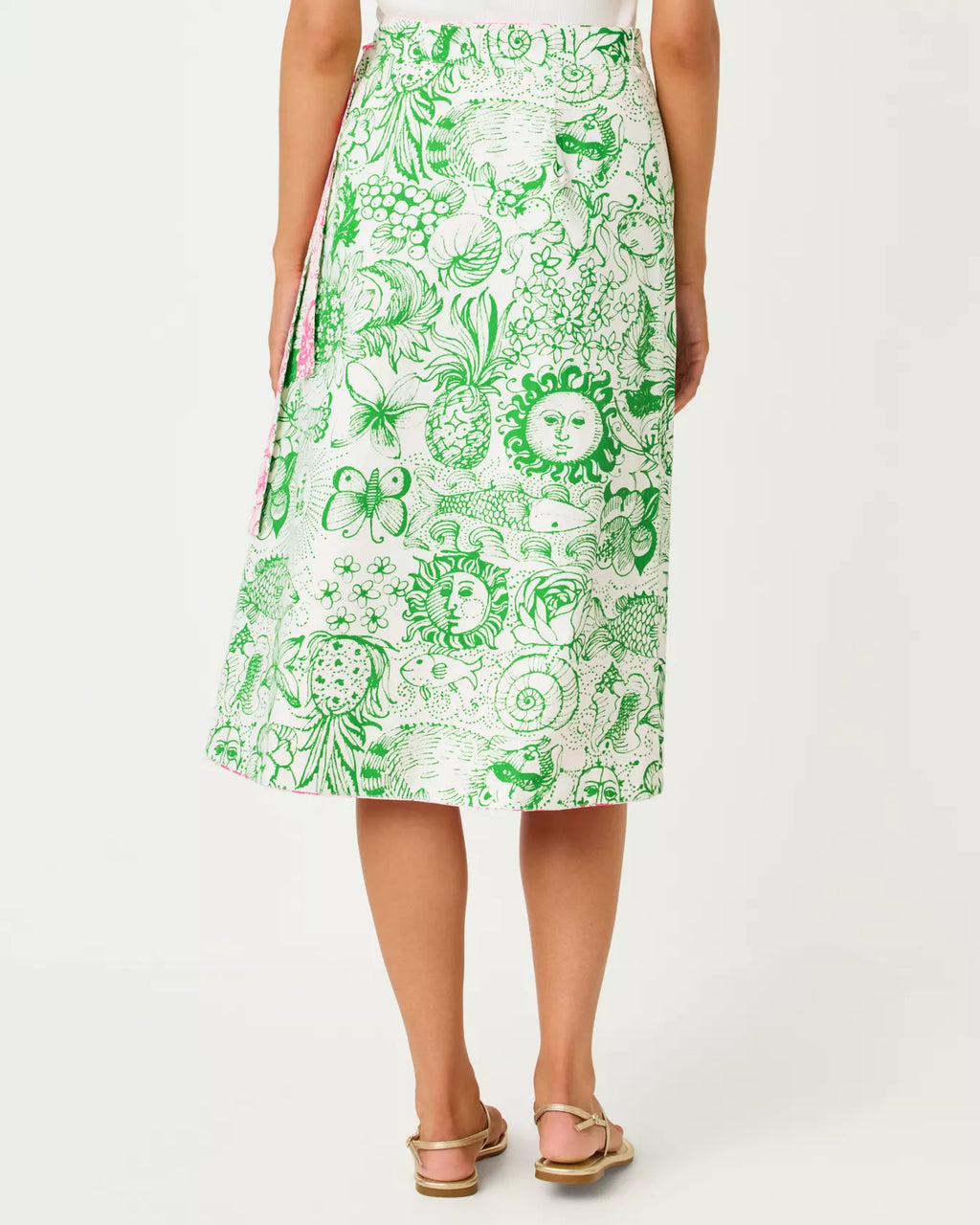 CONSTANCE REVERSIBLE MIDI SKIRT