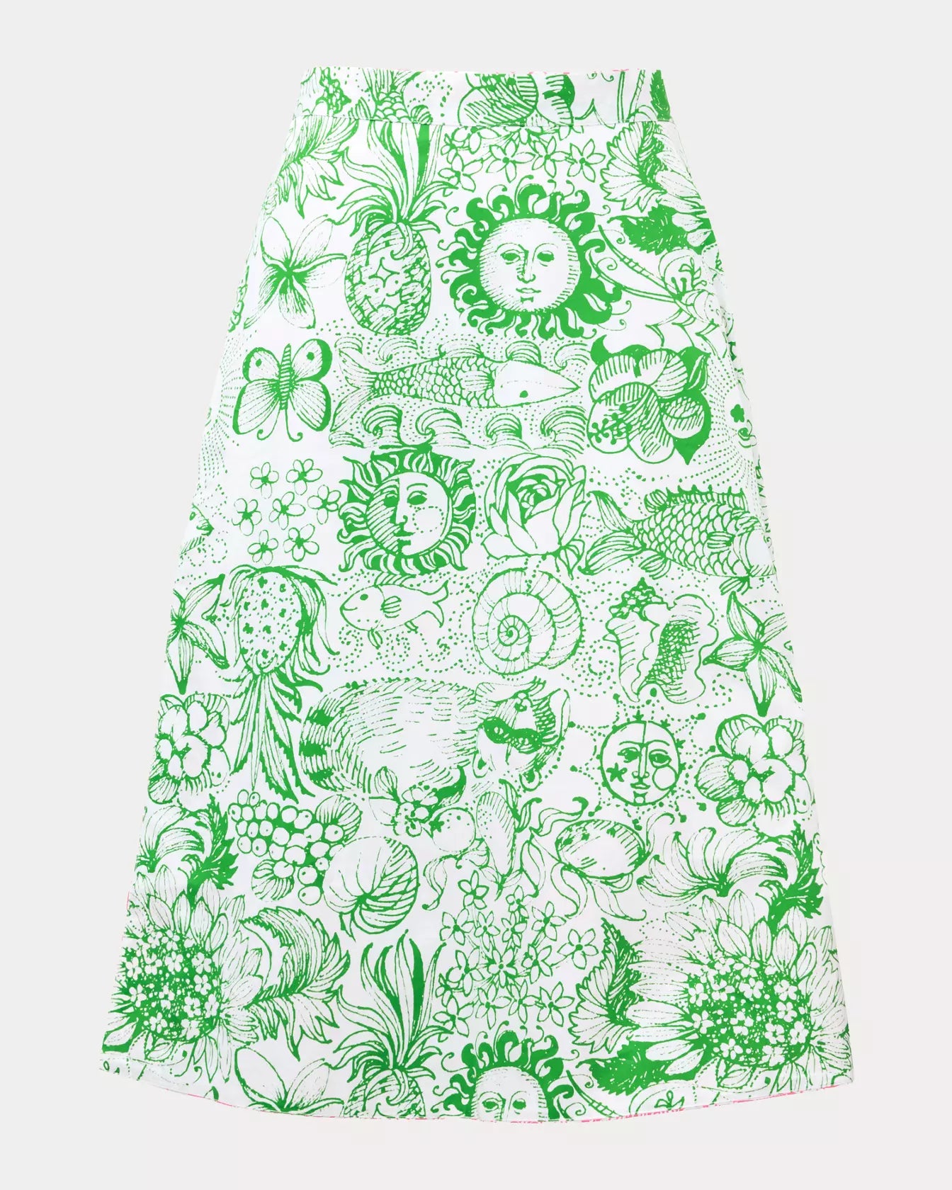 CONSTANCE REVERSIBLE MIDI SKIRT