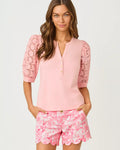 RONSON EYELET KNIT TOP