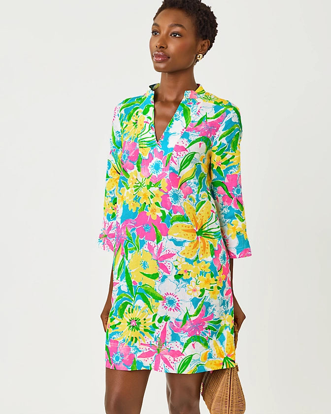 ANNADETTA LINEN TUNIC DRESS