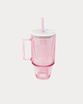 GLASS TUMBLER WITH STRAW