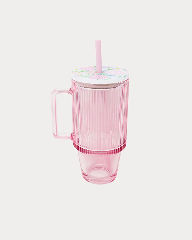 GLASS TUMBLER WITH STRAW