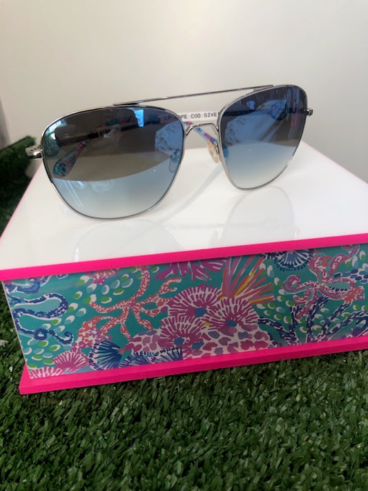 LILLY PULITZER CAPE COD SILVER SUNGLASS