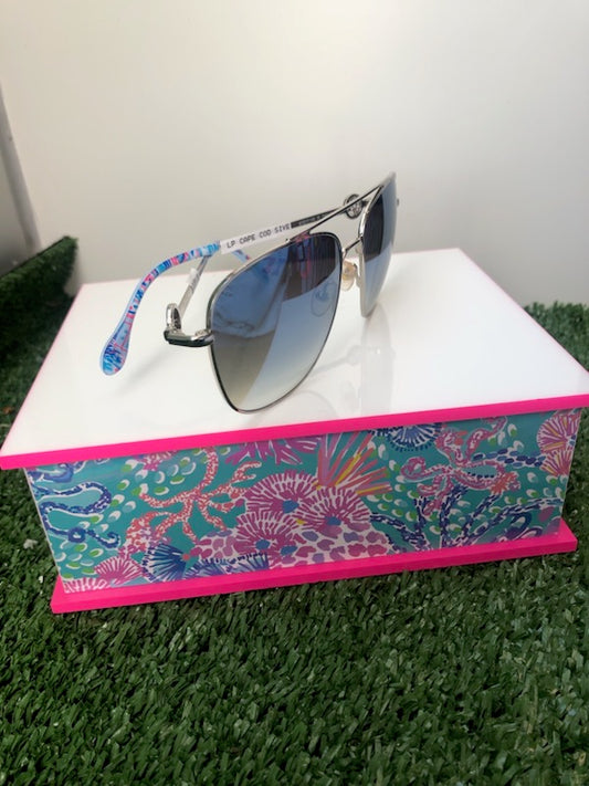 LILLY PULITZER CAPE COD SILVER SUNGLASS