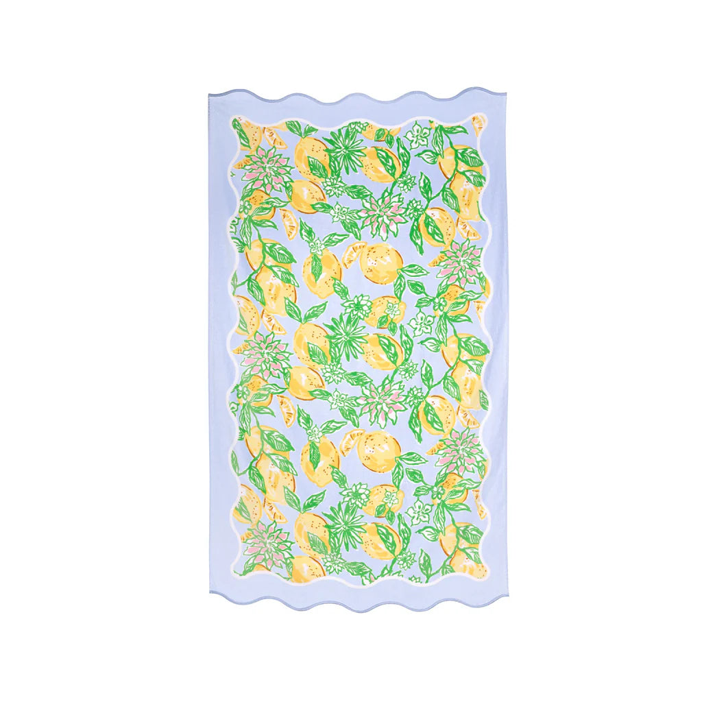 SCALLOPED BEACH TOWEL - MAKE LEMONADE