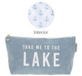 TAKE ME TO THE LAKE CORDUROY POUCH