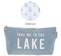 TAKE ME TO THE LAKE CORDUROY POUCH