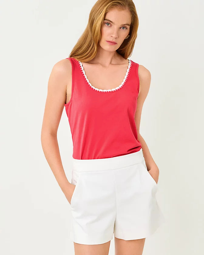 GABBIE CROCHET TRIMMED KNIT TOP