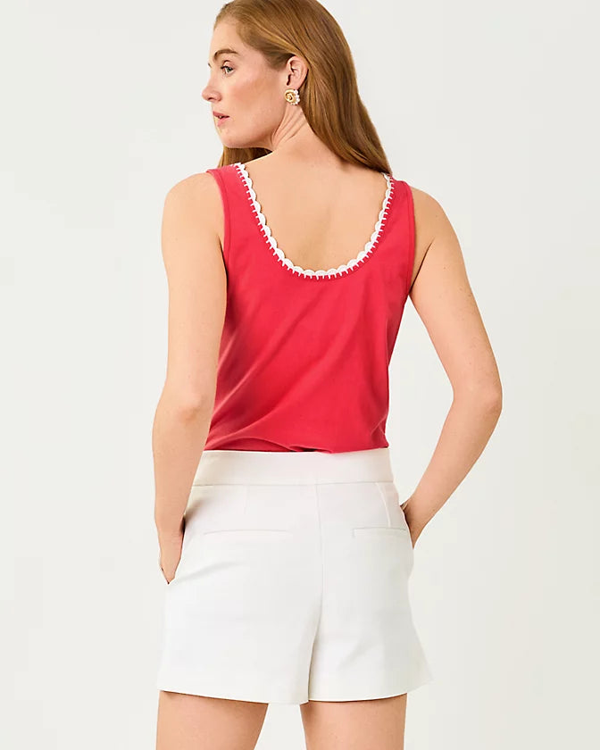 GABBIE CROCHET TRIMMED KNIT TOP